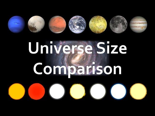 Universe Size Comparison 2019: Moons, Planets, Stars, Black Holes, Nebulae, Galaxies, Clusters