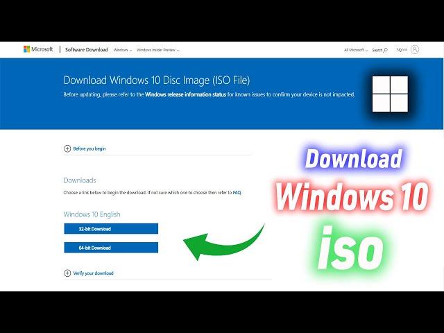 How to Download Windows 10 ISO from Microsoft Website in 2024 (FREE & EASY) By Tech Tube ...