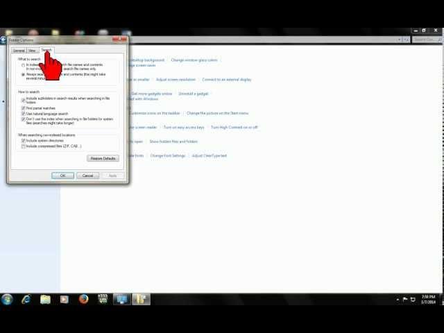 How to search file folder text content in Windows 7