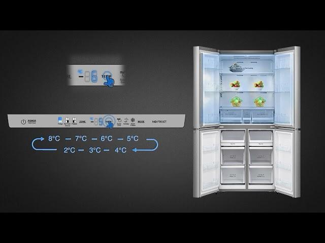 RM EONVELVET(4 Door) Control Panel-Power ON / OFF & Temperature setting of different zones in Hindi