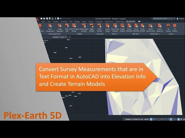 Convert Text to Elevation Points in AutoCAD and Create Terrain Models