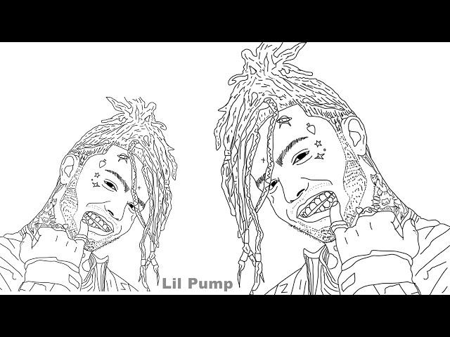 How to draw Lil Pump (Step by Step)