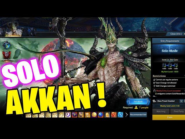 Solo Akkan Raid Full RUN G1-G3 - [Solo Mode Lost Ark] - Aeromancer 1600