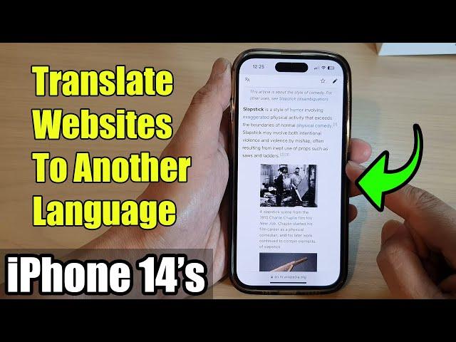 iPhone 14/14 Pro Max: How to Translate Websites To Another Language In Safari