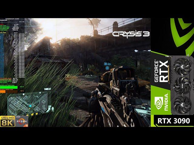 Crysis 3 High Settings 8K | RTX 3090 | Ryzen 3950X OC