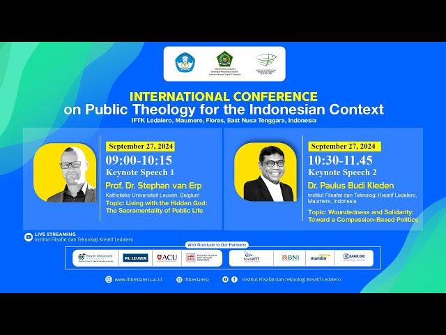 Live - International Conference on Public Theology for the Indonesian Context | Day 1 - Season 1