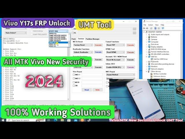 All MTK Vivo New Security FRP Unlock Live Test UMT Tool || Vivo Y17s FRP Unlock By UMT Tool