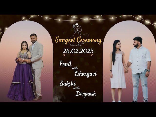 Live: Sangeet Ceremony | Fenil Weds Bhargavi & Sakshi Weds Divyansh