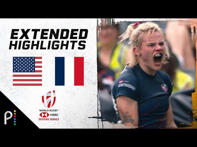 USA v. France | 2024 HSBC WORLD RUGBY SEVENS HIGHLIGHTS | 4/7/24 | NBC Sports