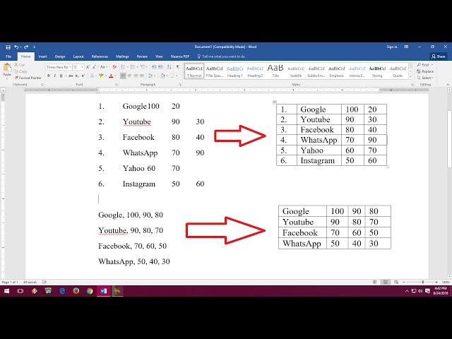 How to Convert Text to Table in MS Word (Easy Steps)