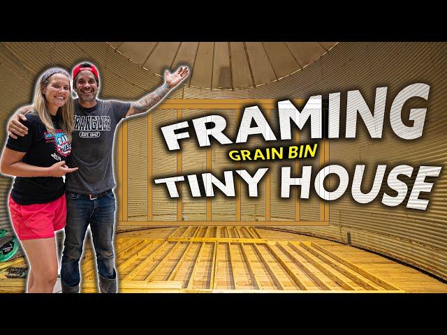 FRAMING Grain Bin TINY HOUSE & Finish Steps For Deck