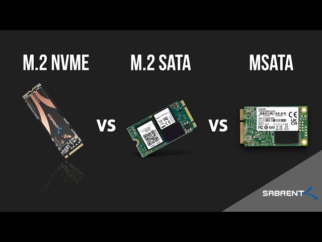 M.2 NVMe vs M.2 SATA vs mSATA | Explained