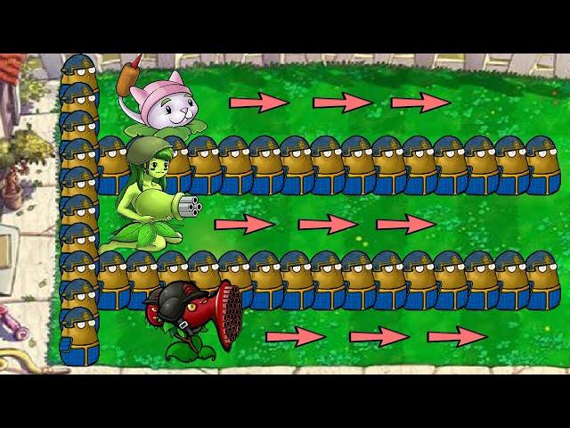 999 Anime Gatling PEA Plants VS Dr. Zomboss vs Gargantuar Giga | Plants vs Zombies Kungfu mode