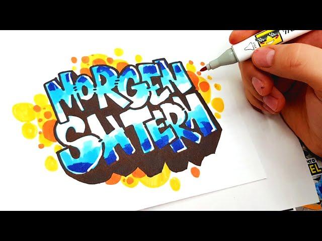 ГРАФФИТИ - MORGENSHTERN !!! КАК НАРИСОВАТЬ? !!! урок граффити graffiti logo