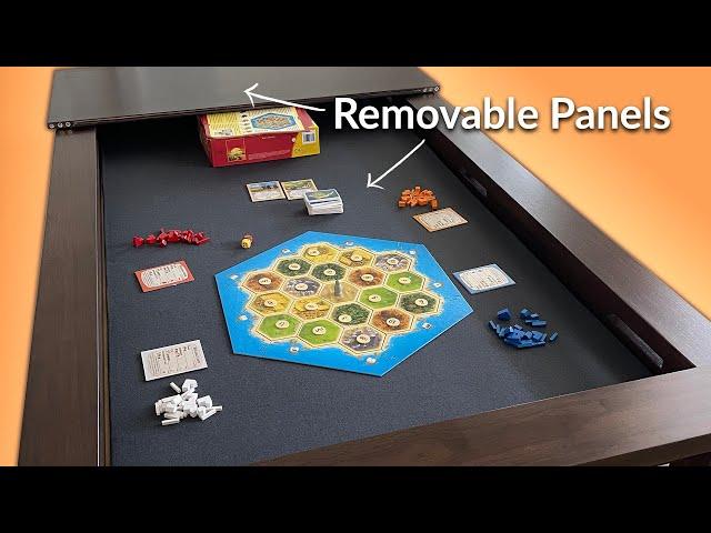 Building a BOARD GAME DINING TABLE with Removable Panels (with build plan)