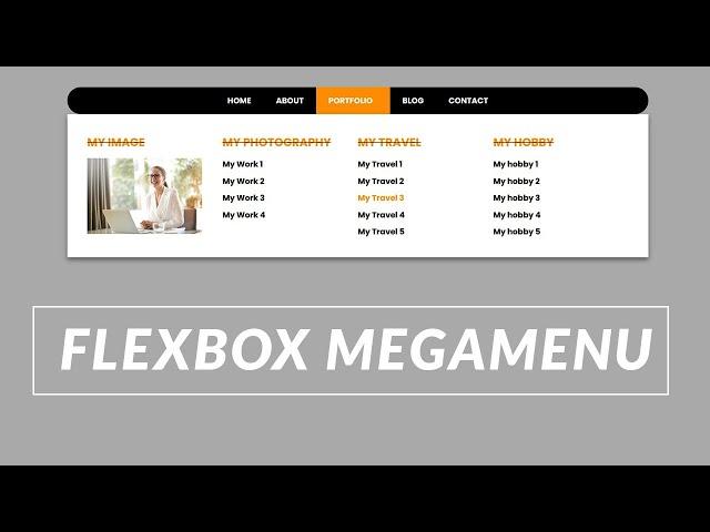 Awesome Responsive Mega Menu Design with Flexbox