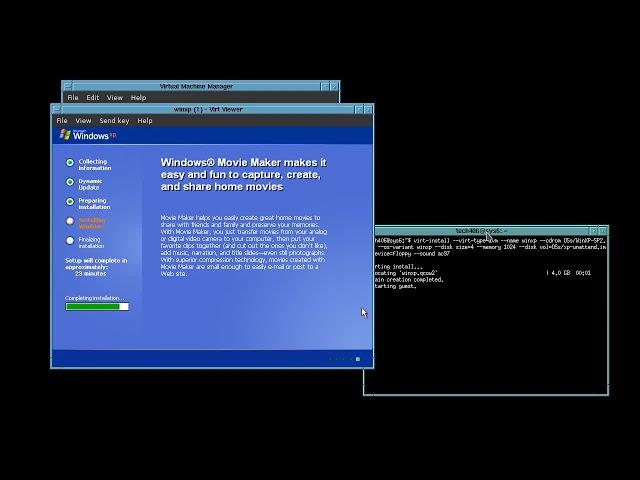 Installing Windows XP into QEMU/KVM