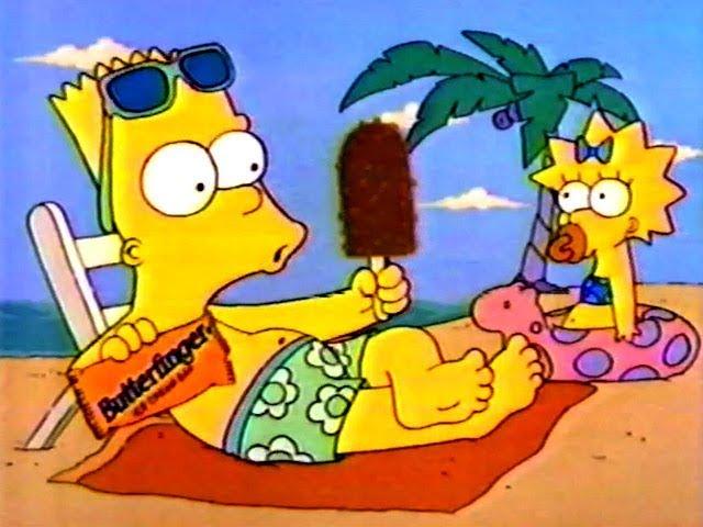 Simpsons Butterfinger Ice Cream Bars Commercial (1991)