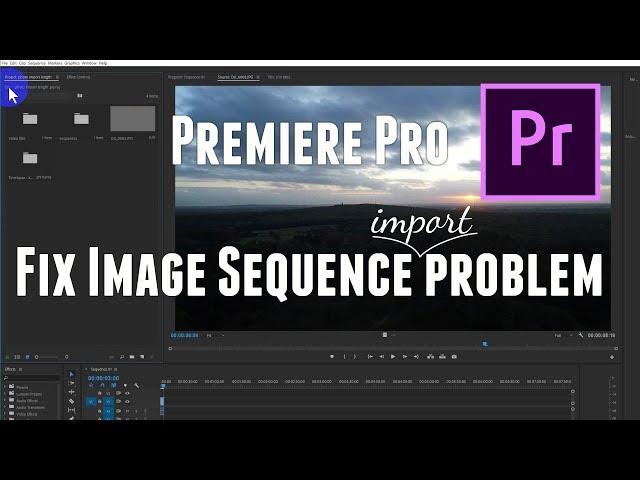 Fix image import sequence problem in Premiere Pro