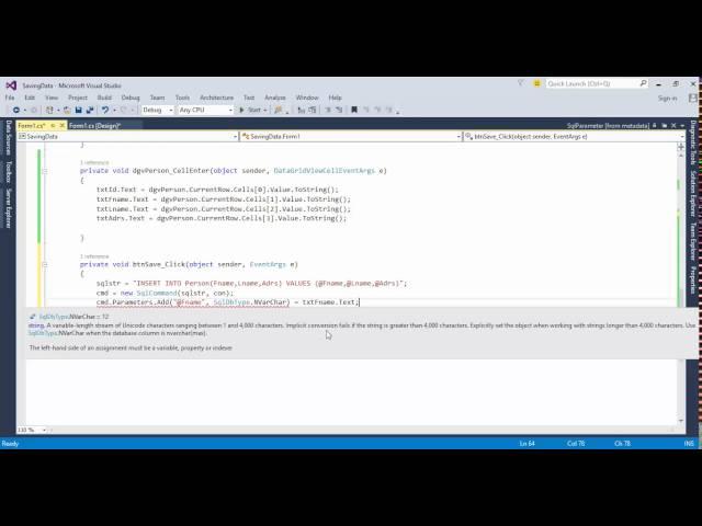 Tutorial C# Part1 Insert Methods