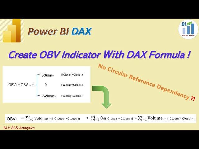 Power BI DAX Tips: Calculate OBV Indicator with DAX based on a mathematical formula transformation