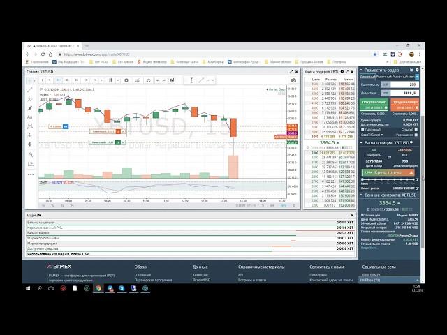 Как происходит торговля ботом. XBTBot в работе.Бот для биржи BitMEX