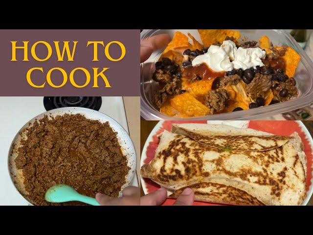 How to cook tacos and burritos // How to make nachos (easy)