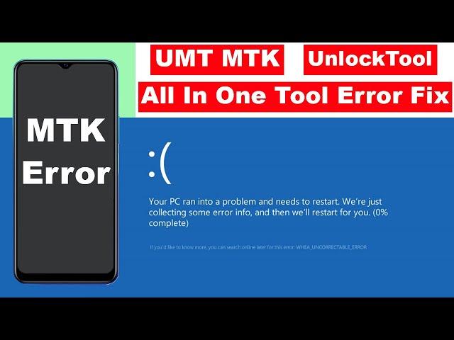 Windows 10 Error Bluescreen After Connect MediaTek Devices | Your Pc Ran Into Problem Need Restart