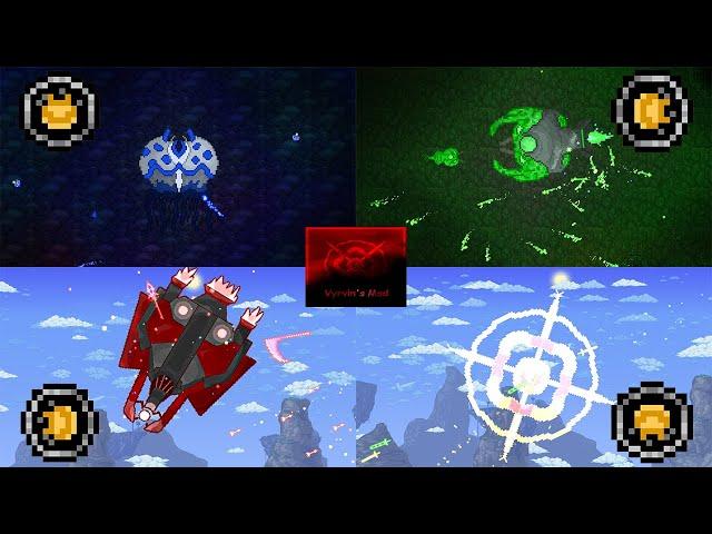 Terraria (1.4.4.9) : Vyrvin's Mod - Magic Class VS All Bosses (Master Mode)