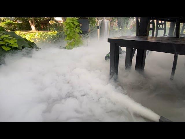 NEW! 2021 Low Lying Fog Effect for Halloween. Wet Ice and 500W Amazon Machine.