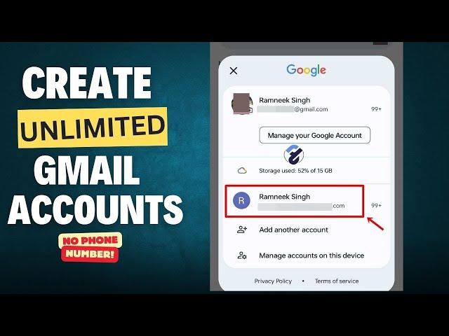 100% Working How to create UNLIMITED GMAIL ACCOUNTS Without Phone Number Verification