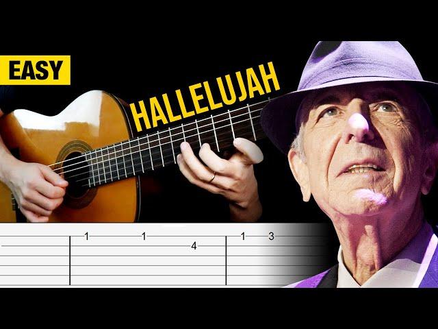 HALLELUJAH (Leonard Cohen) Guitar Tabs | Easy Tutorial | Cover