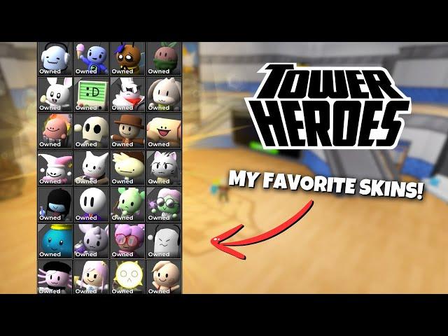 Revealing My FAVORITE SKINS in Tower Heroes! Roblox