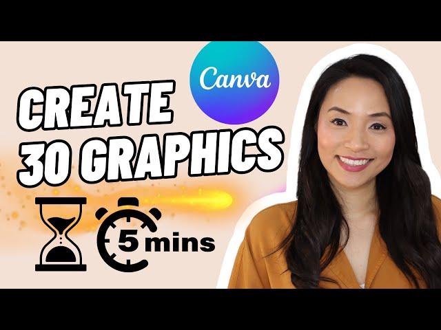 How to Bulk Create 30 Social Media Posts in MINUTES with Canva|Super easy Canva Bulk Create tutorial