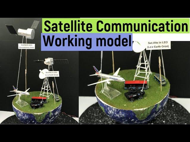 Satellite communication working model | science exhibition model | satellite communication project