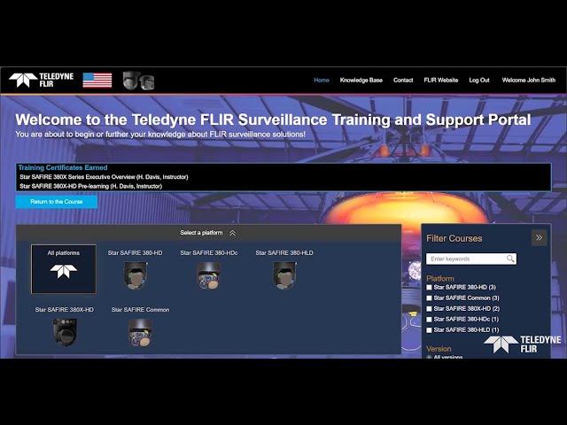 Surveillance Training and Support Portal | EO/IR Airborne Systems Training