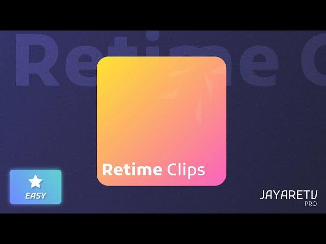 Retime clip - DaVinci Resolve