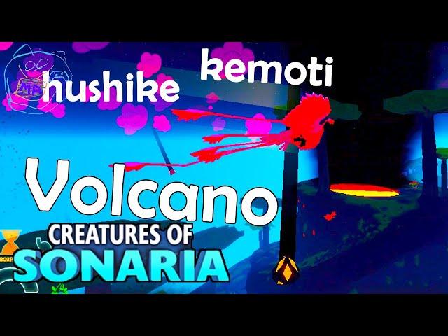 creatures of sonaria volcano and eruption | Hushike and Kemoti | Multikplayer