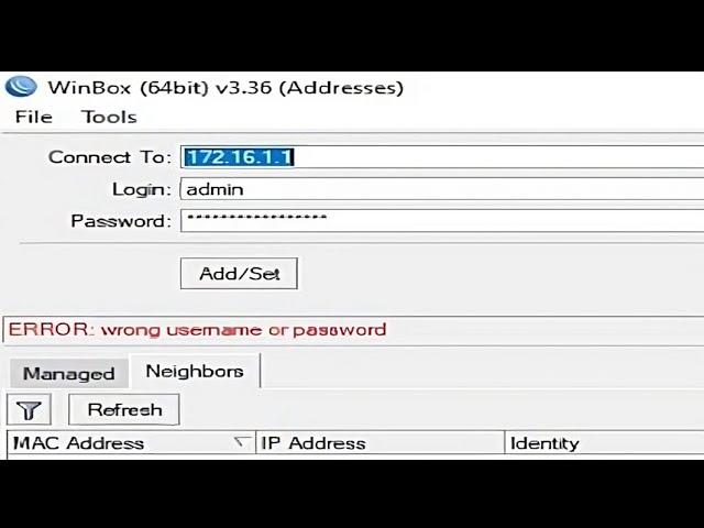 How to Recover MikroTik Login and Password due to Forgotten