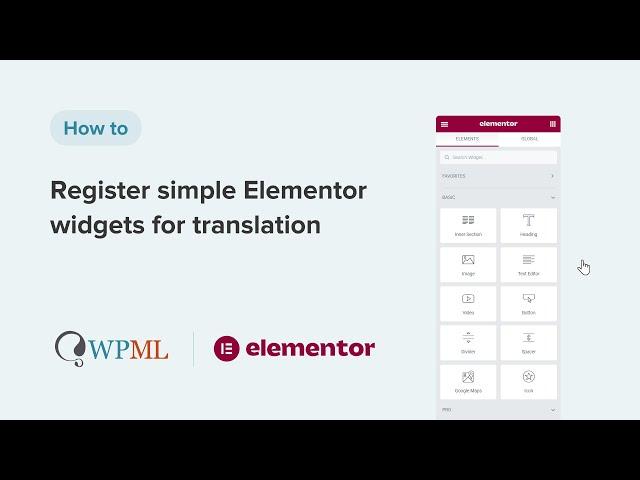 WPML - How to register simple Elementor widgets for translation