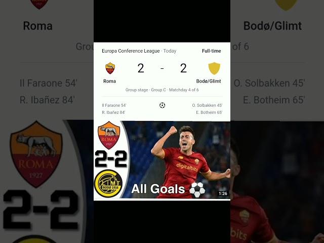 Roma vs Bodø/Glimt 2-0