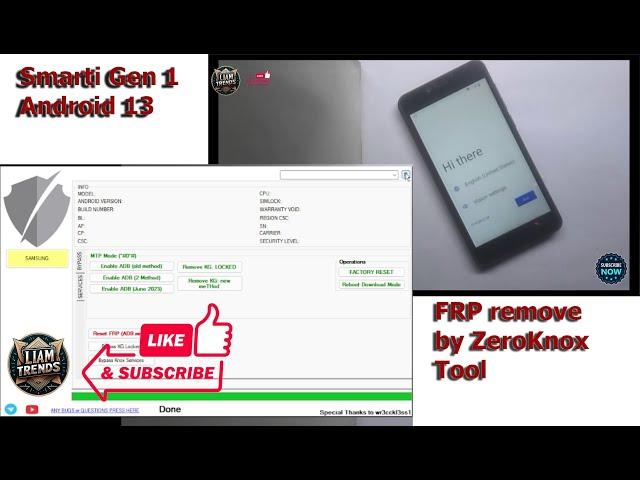 Smarti Gen 1 2024 frp remove by pc (ZeroKnox Tool)