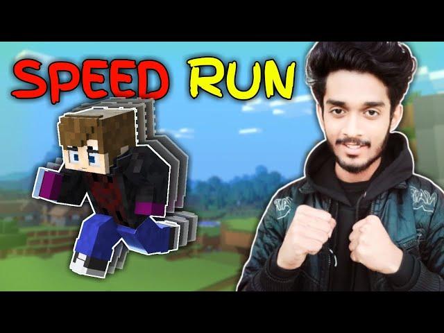 TODAY I WILL TRY SEPPD RUN FIRST TIME | MINECRAFT