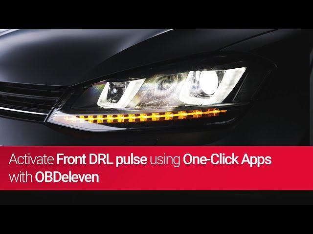 How to activate front Daytime Running Lights pulse in Volkswagen Vehicles