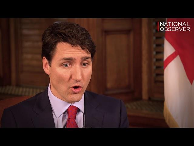 Prime Minister Justin Trudeau on the Transmountain pipeline project