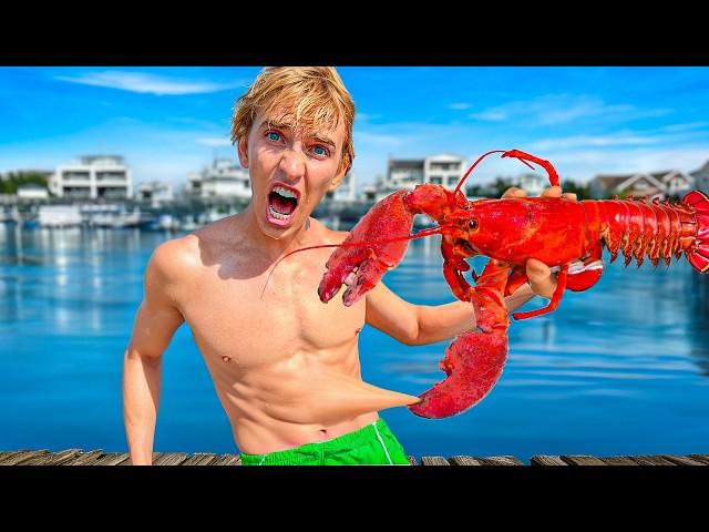 LOBSTER ATTACKED ME in the OCEAN!! *Allergic Reaction*