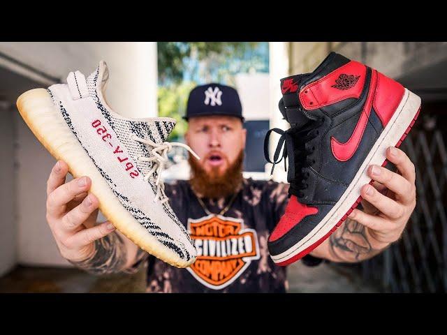 ADIDAS YEEZY 350 V2 VS JORDAN 1! (What's the Difference?)