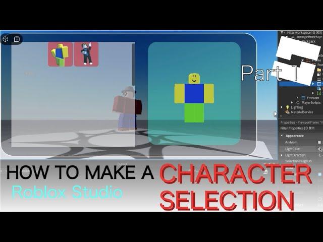 How to make a Character Selection in Roblox Studio! | Part 1: The UI