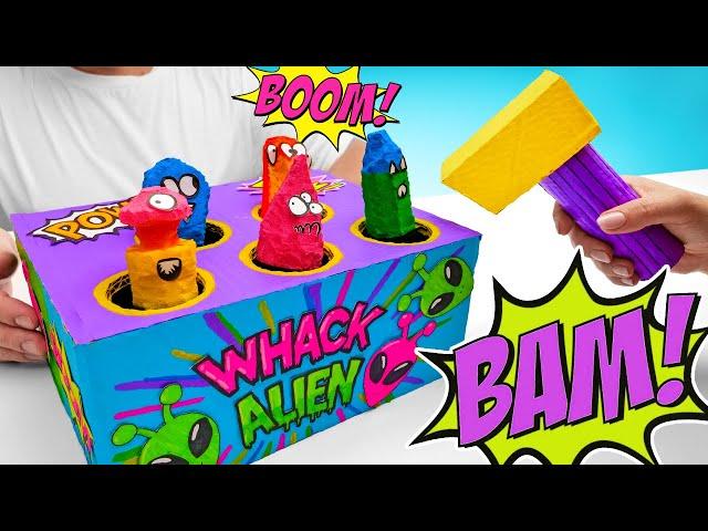 DIY Whack-a-Mole Game From Cardboard || Full Tutorial