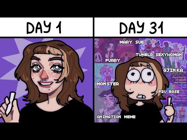 Drawing For 31 Days Straight!!(Cringetober 2024)